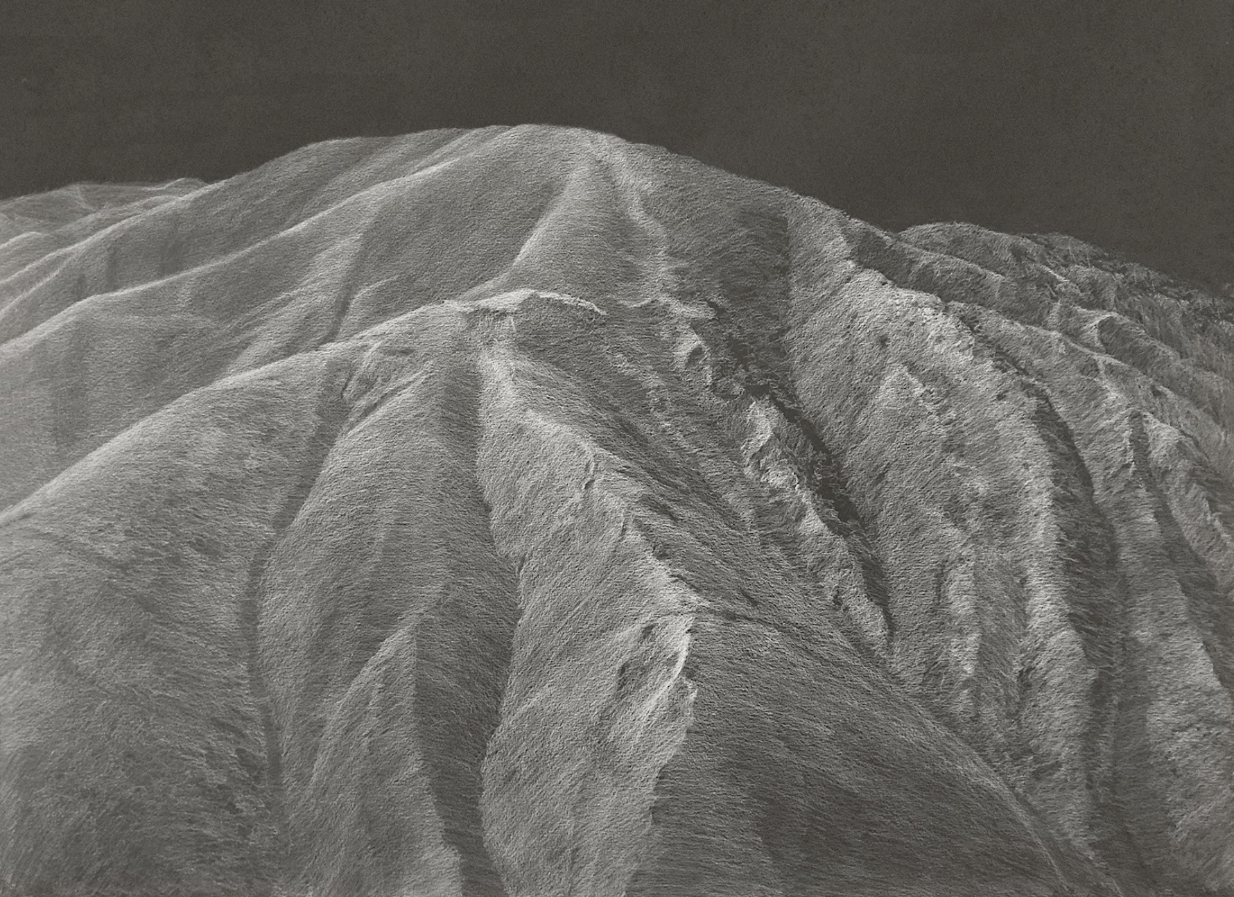 Al Denyer Chasing Stansbury II, white charcoal on paper, 30 X 22”, 2021