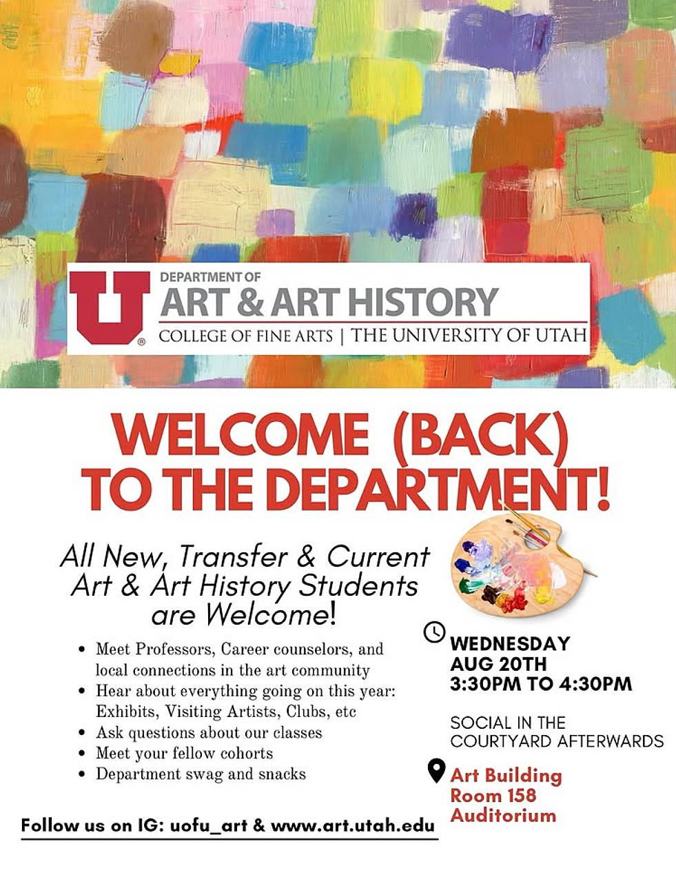 Welcome Back Event poster