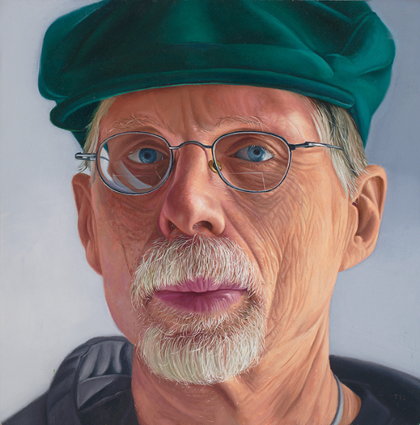 A Face in the Crowd: An Autobiography (detail), oil on panel A Face in the Crowd: An Autobiography (detail), oil on panel