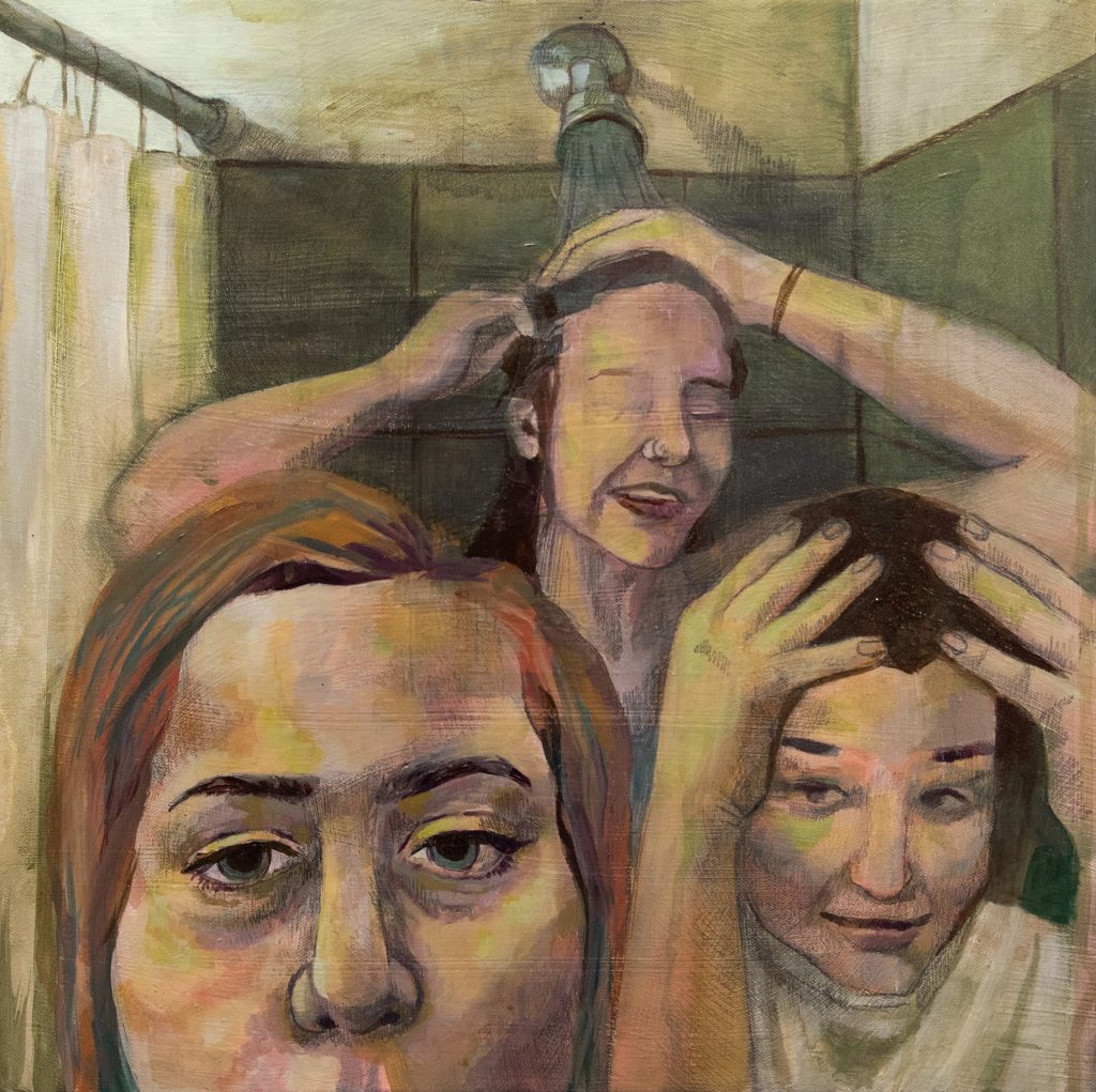 Bathtub Baptism, Jeni Jolley, acrylic