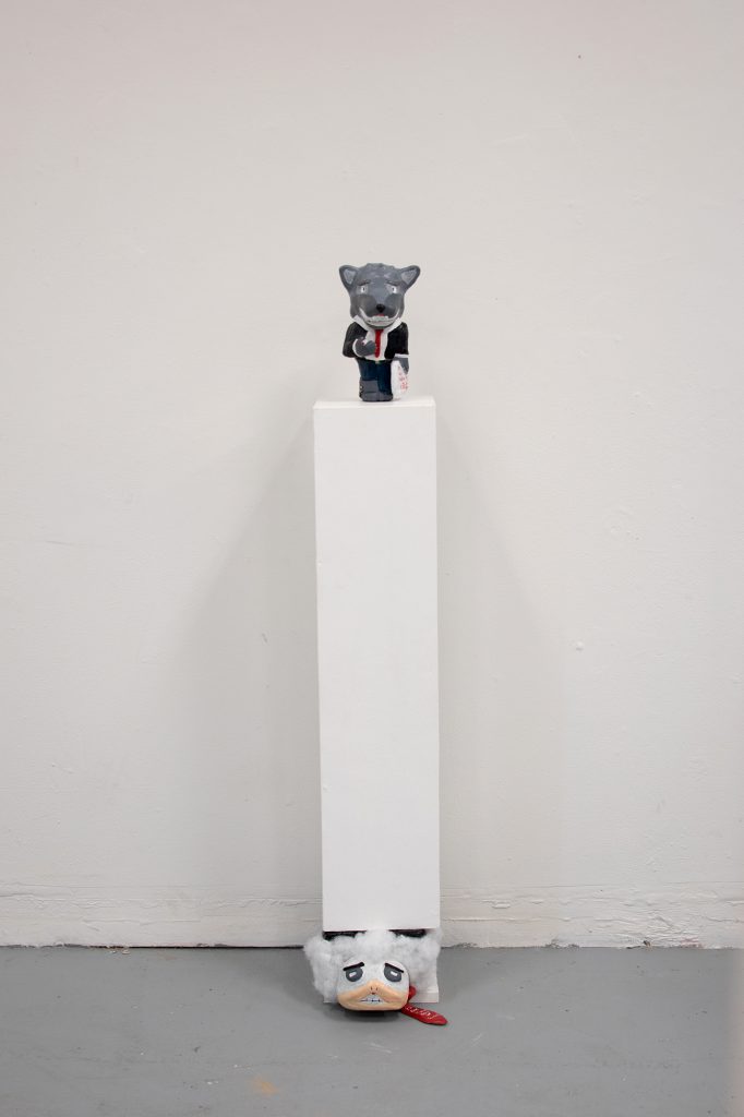 Obelisk of Overlooked Obedience, Ryne Ormond, epoxy, clay, wood