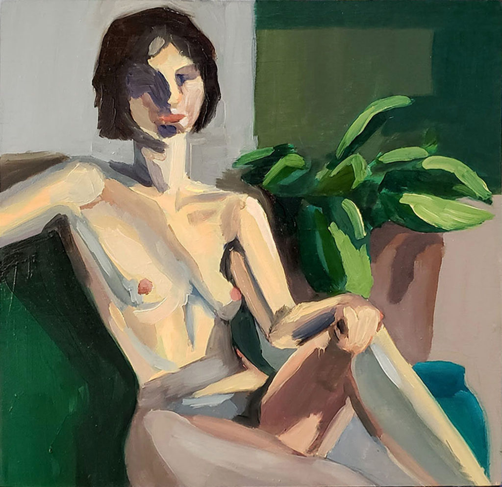 Reclined - Elizabeth Hardy, oil on canvas