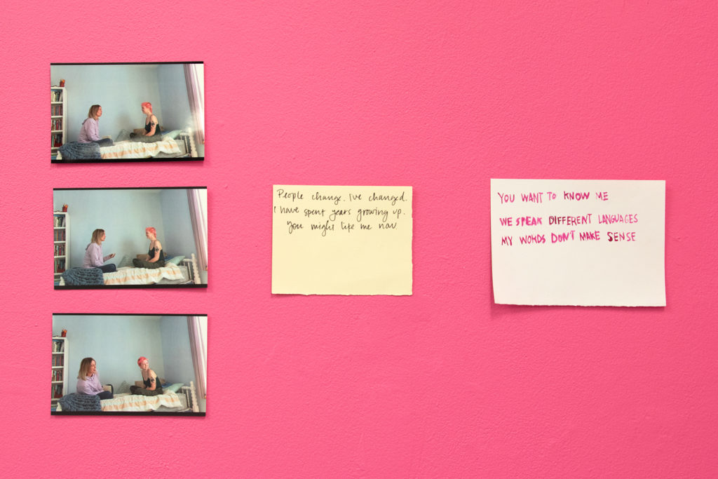 Words I Need to say/the things I couldn&#039;t tell you/words I need to hear - Kate Wilhite, installation, photos and artifacts