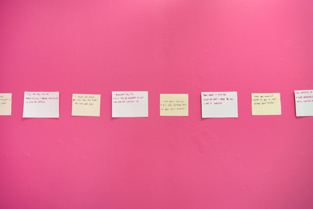 Words I Need to say/the things I couldn&#039;t tell you/words I need to hear - Kate Wilhite, installation, photos and artifacts