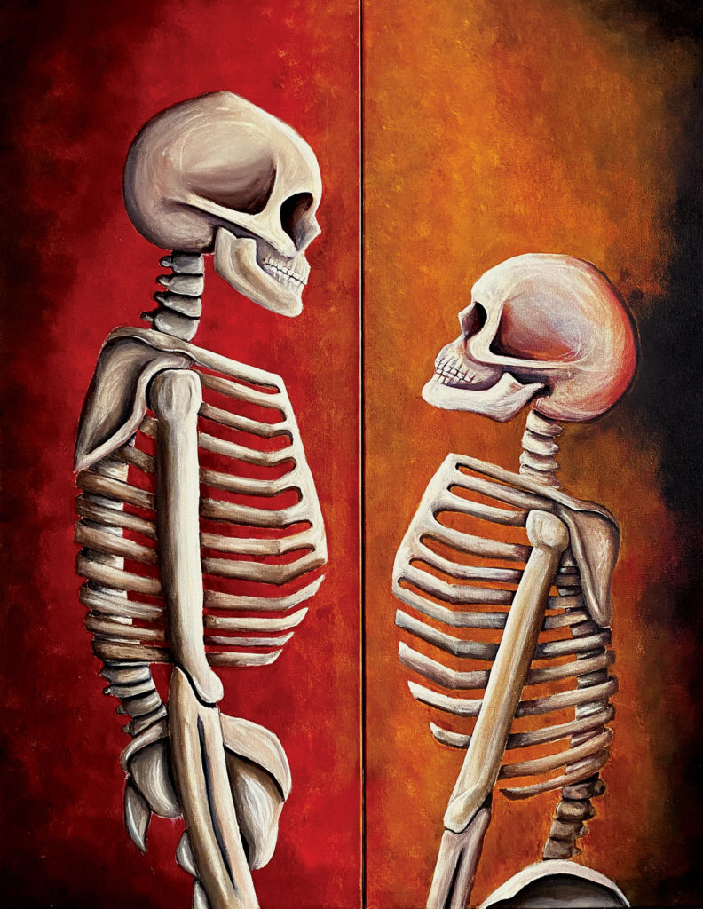 Til Death Do Us Part - Kimberly Andrade, diptych: acrylic painting
