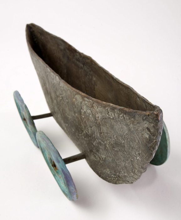 Going to the Other Side; Beth Krensky, 2007, bronze, 10 x 23 x 7