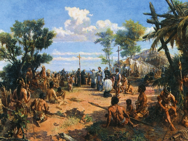 Founding of the City of SÃ£o Paulo, 1554; Oscar Pereira da Silva, 1903, painting