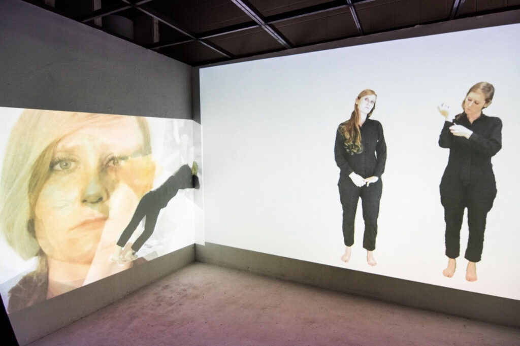 She's A Peach, Adah Bennion, 2021, multi-channel video projection installation