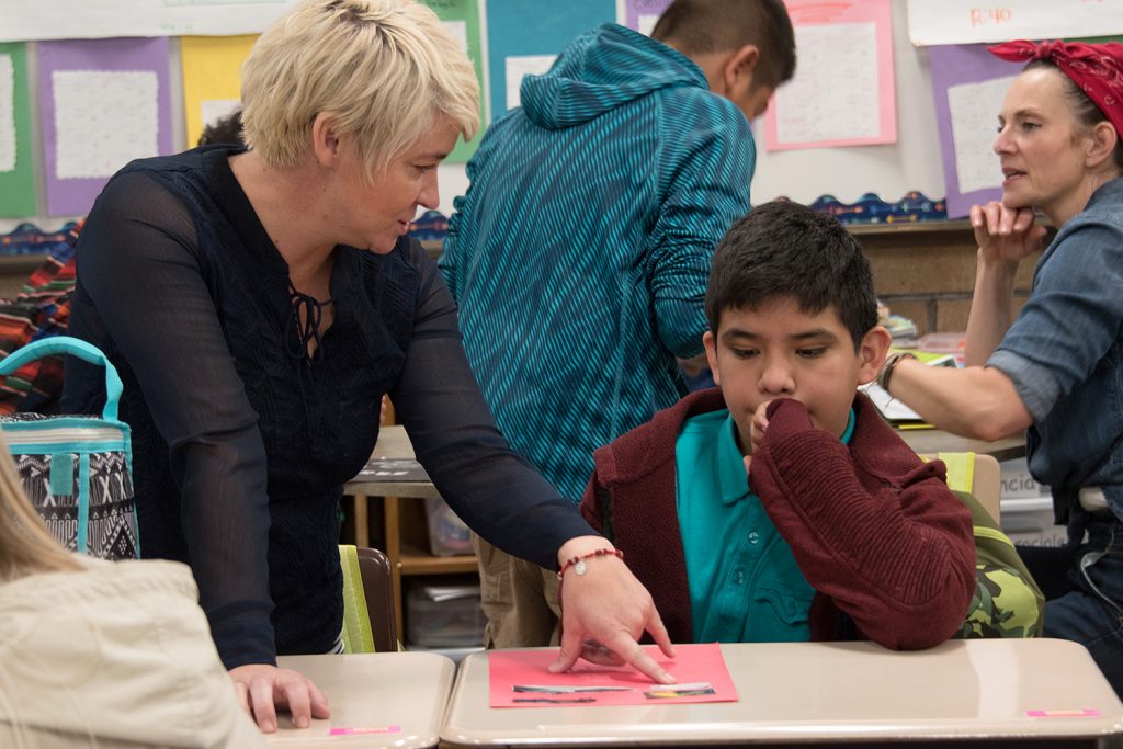 Art in the Community class at Mary W. Jackson Elementary School