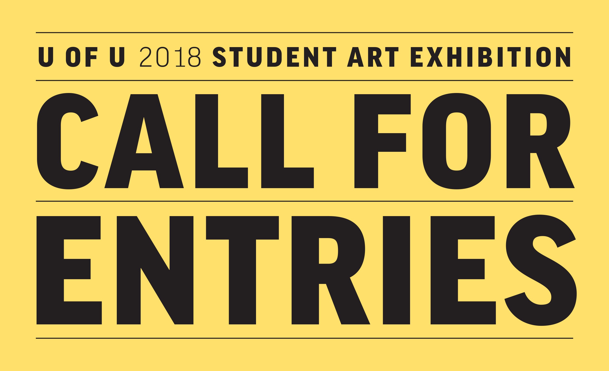 Call For Entries Student Show 2018