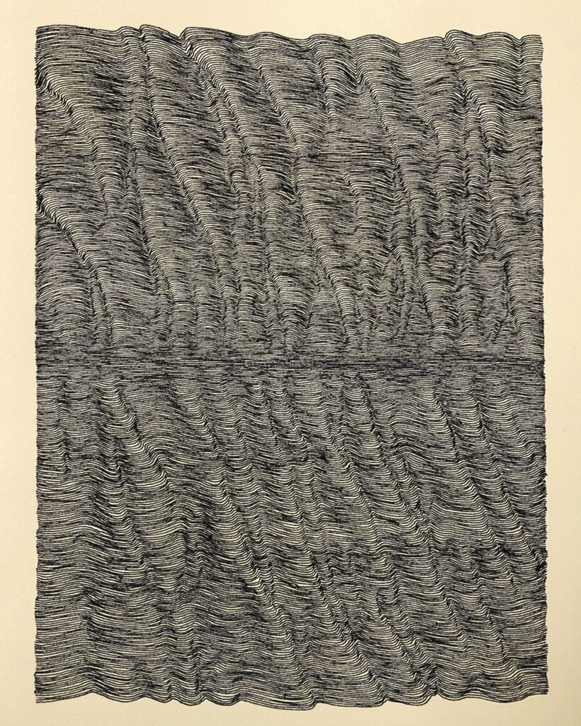Untitled, Clark Valentine, ink on paper, 11x15