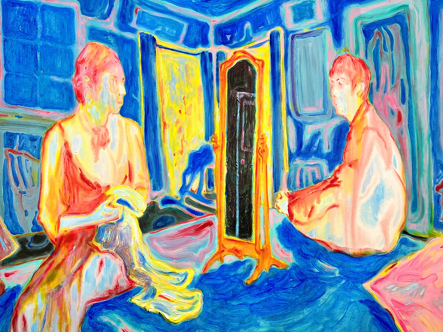 Double Reflection Part II, 2022-2023 Acrylic on canvas 60 x 72 in (152.4 x 182.9 cm)