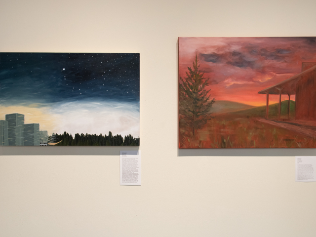 Taft Nicholson Exhibition: In Plein Site, 2019 Artwork by Ali Dunford (left), Alli Jensen (right)