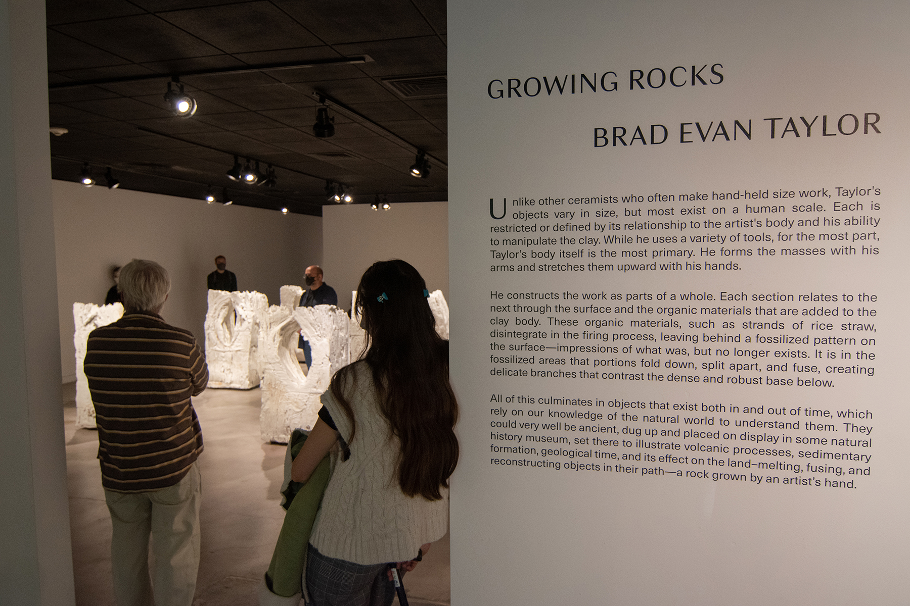 Visiting Artist Brad Taylor with Ceramics students at Utah Museum of Contemporary Art, September 2020