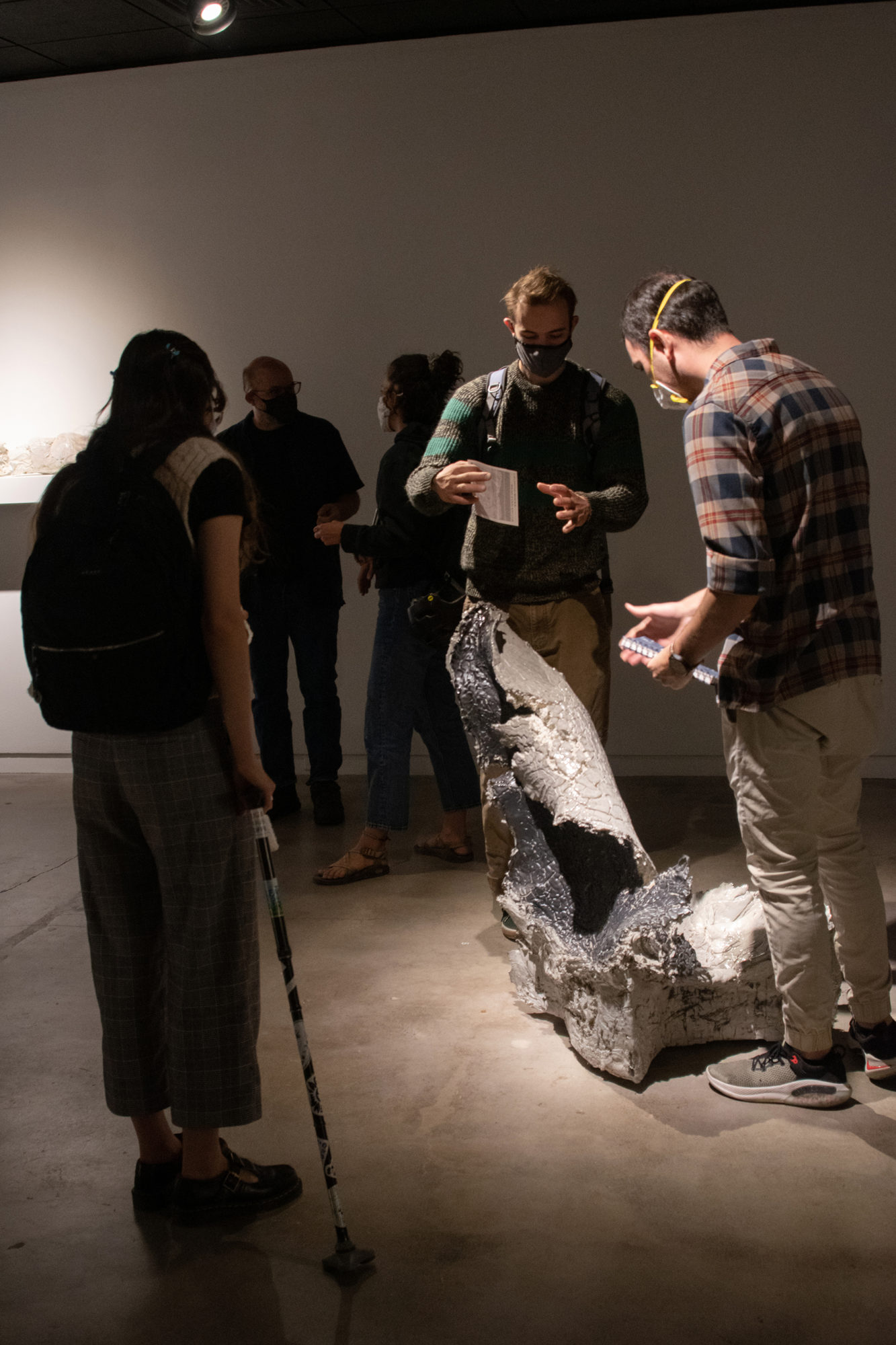 Visiting Artist Brad Taylor with Ceramics students at Utah Museum of Contemporary Art, September 2020