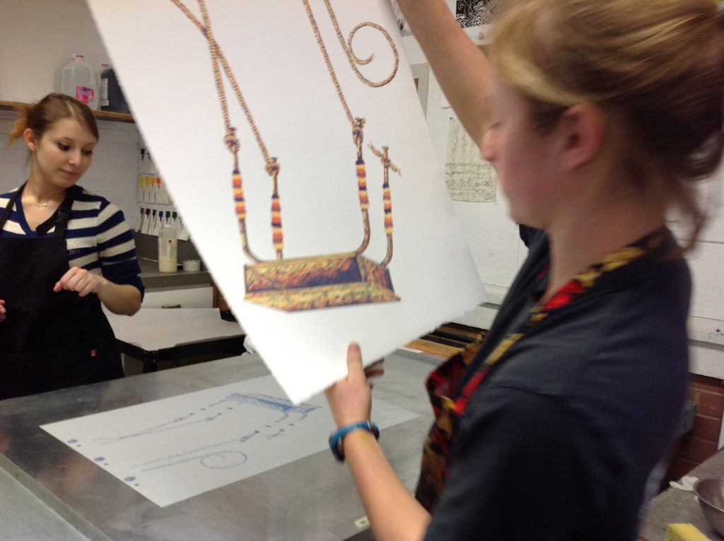 Printmaking workshop with Humberto Saenz