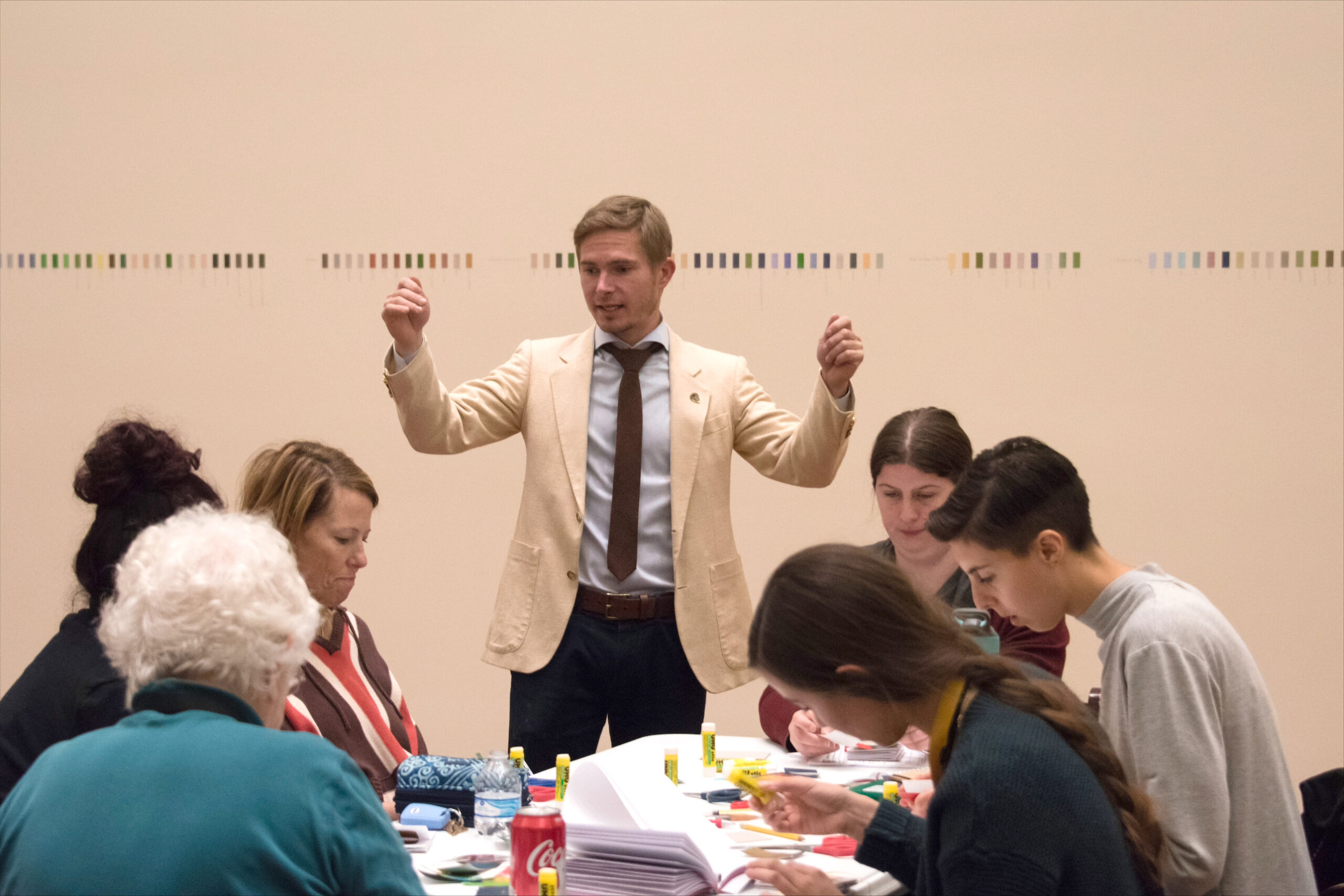 Josh Graham at Educators Night at the Utah Museum of Fine Arts