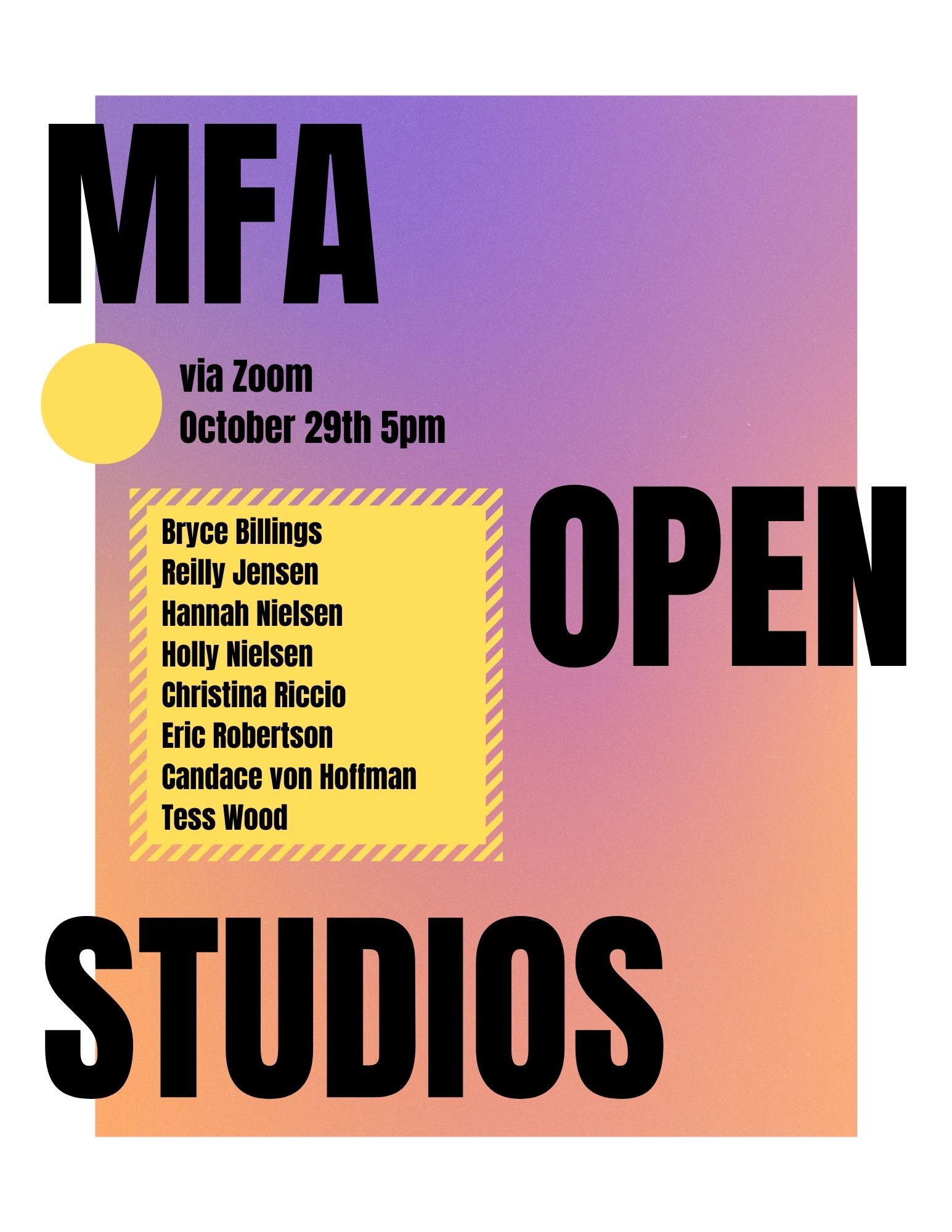 MFA Open Studios 2020