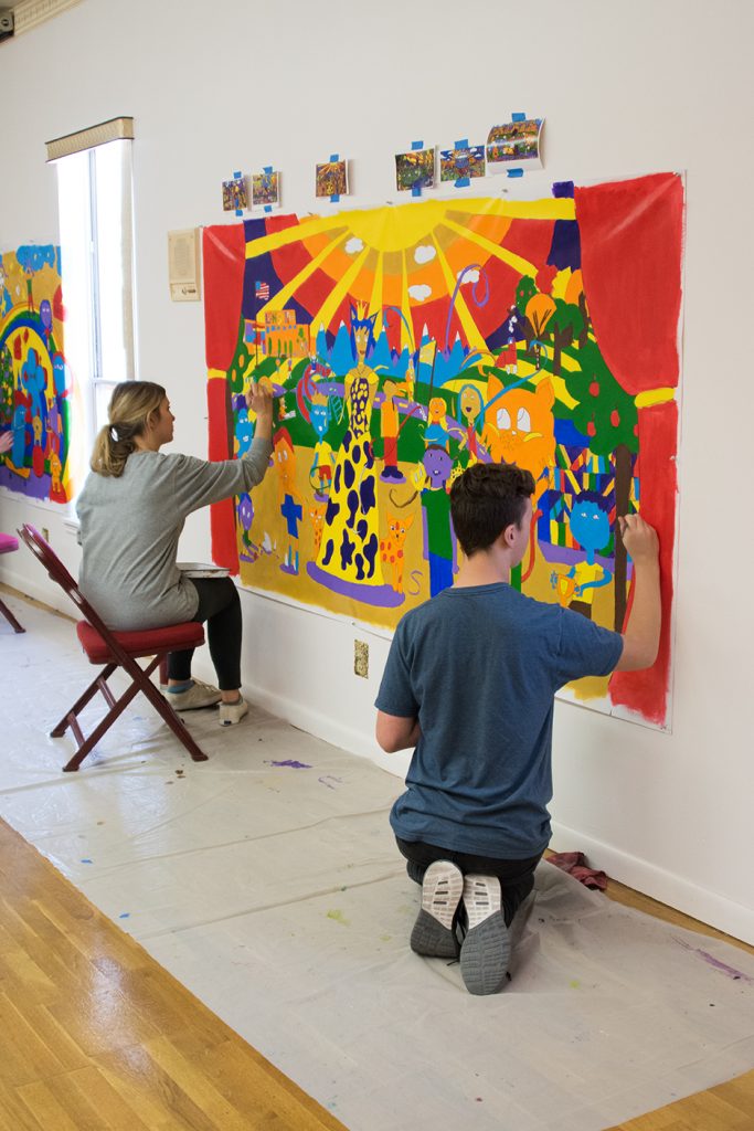 Students Painting