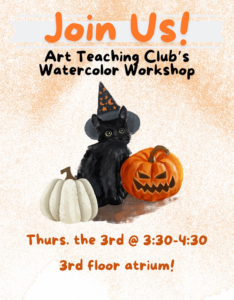 Art Teaching Club's Watercolor Workshop flyer