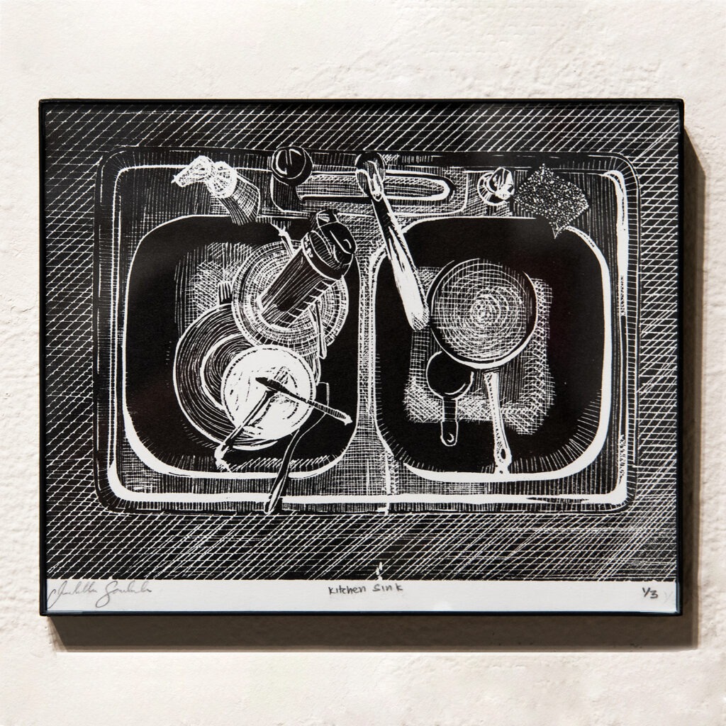 Printmaking Award #1: Isabella Sabala – Kitchen Sink