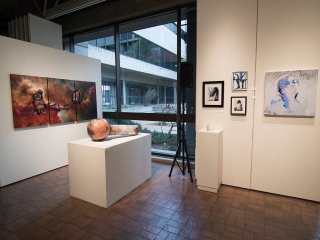 Annual Student Exhibition, 2018: installation view with artwork by Annual Student Exhibition, 2018: installation view with artwork by Enrique Ortega, Nemo Miller, Emily McMurray, Alissa Allread, Sogol Kiamanesh, and Abigail Mitchell