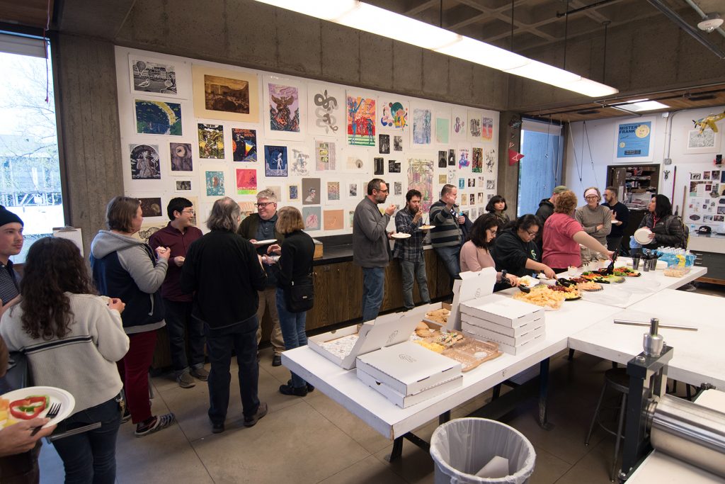 Annual Student Exhibition, 2018: Opening Reception; Printmaking Studio