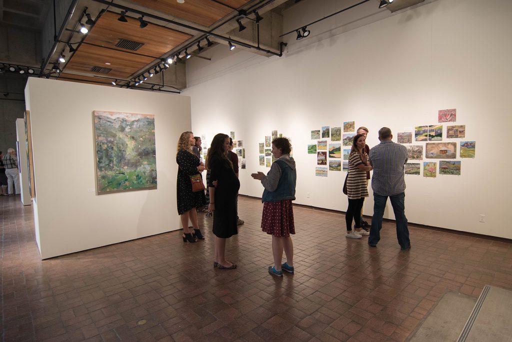 Open Sky: Taft-Nicholson Residency Exhibition, Gittins Gallery, September 2017: artwork: Mitchell Lee (left)