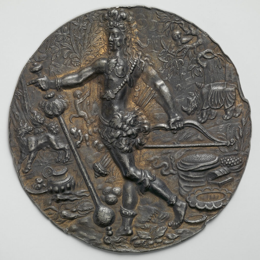 Personification of America (1580-90). German. Lead and gilding, overall: 6 15/16 x 6 ¾ in. 60.70.4