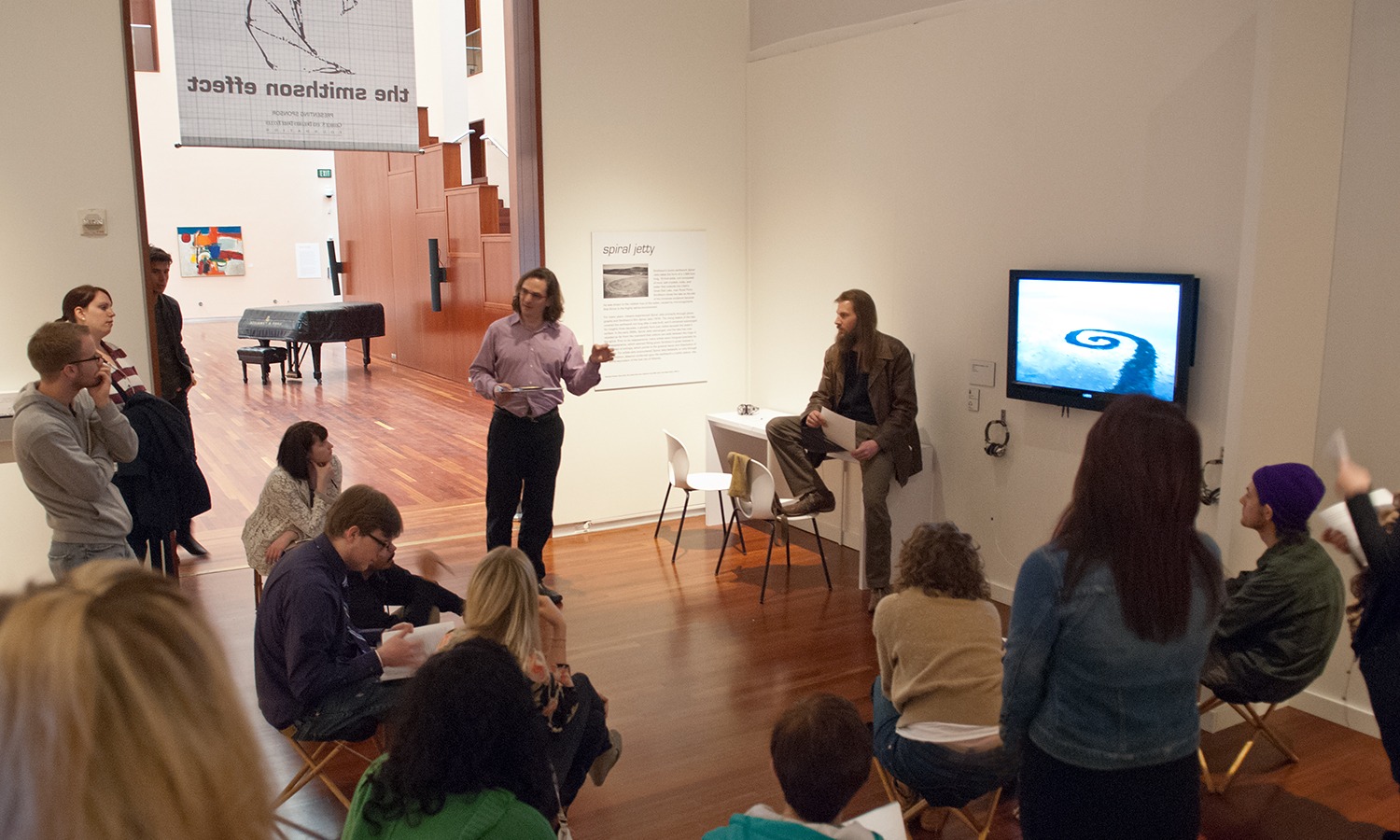 Professor Monty Paret with his Art History class at the UMFA