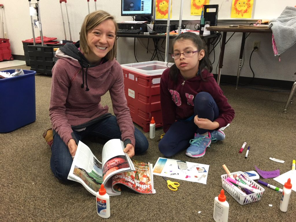 Art in the Community class with Girls on the Run at Mary W. Jackson Elementary School