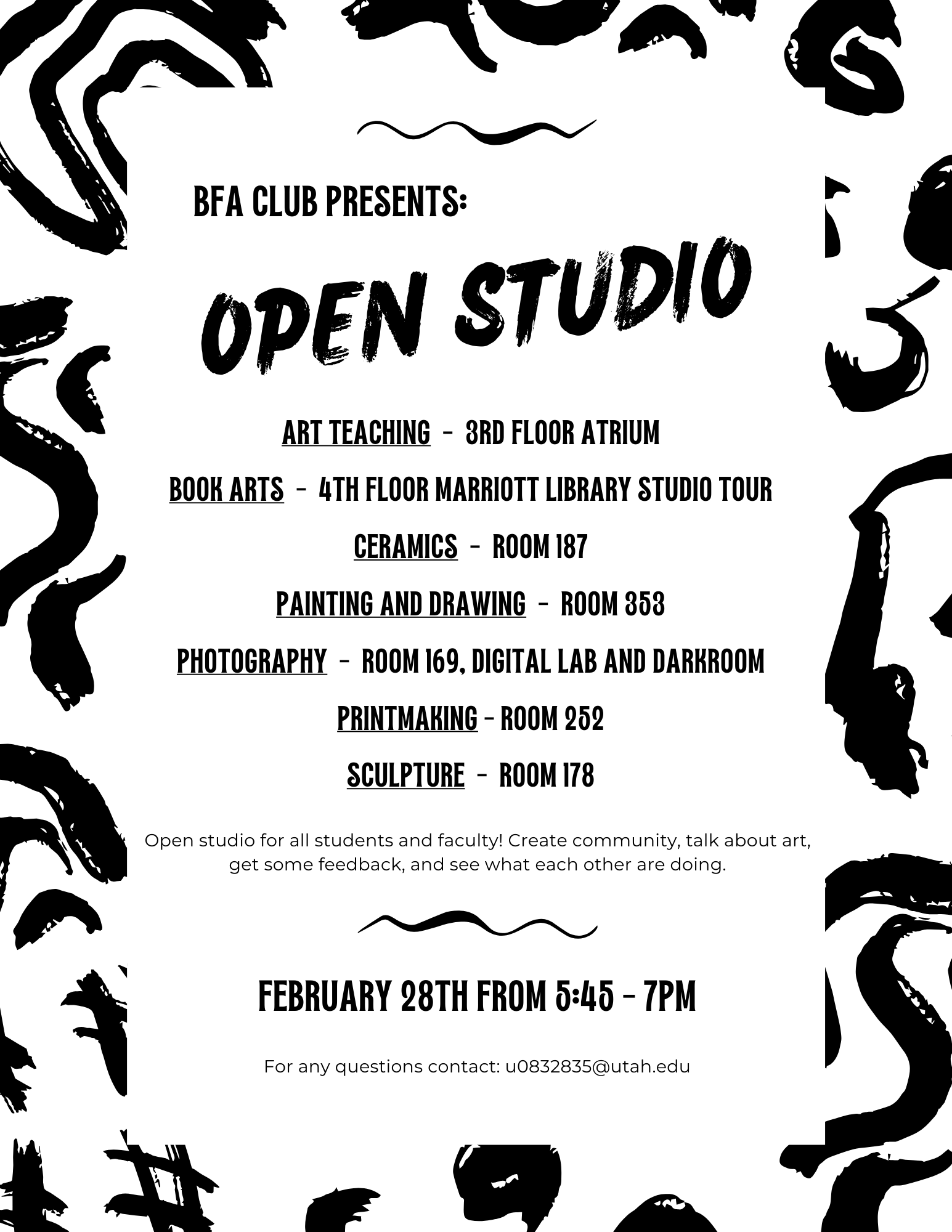 open studio Feb 24 poster