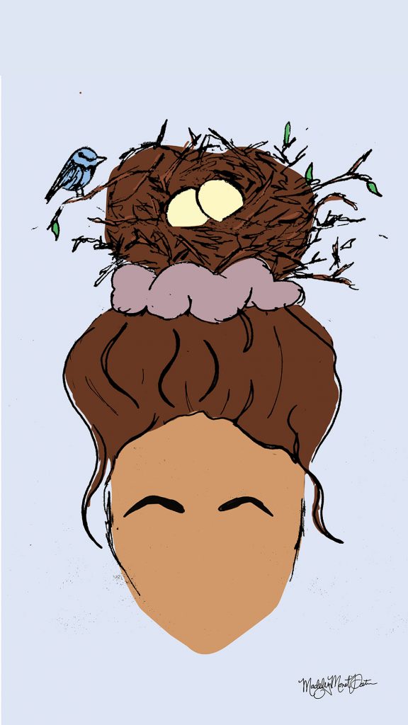 Messy Bun Inc., Madelyn Poston, 2020, Micron &amp; Sharpie