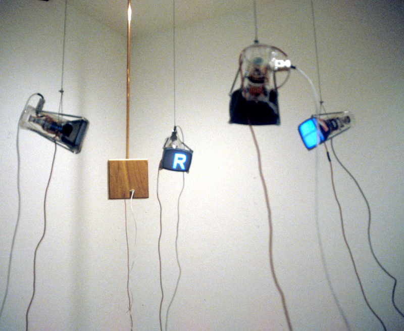 Video Interpersonal Reality Emitter (VIRE), multimedia installation with sound and video